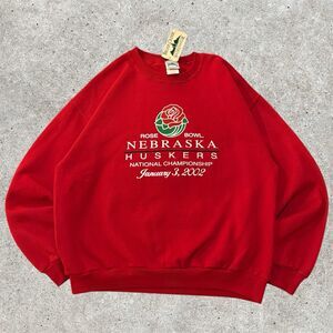 Vintage 2002 Nebraska Cornhuskers Rose Bowl National Championship Sweatshirt L